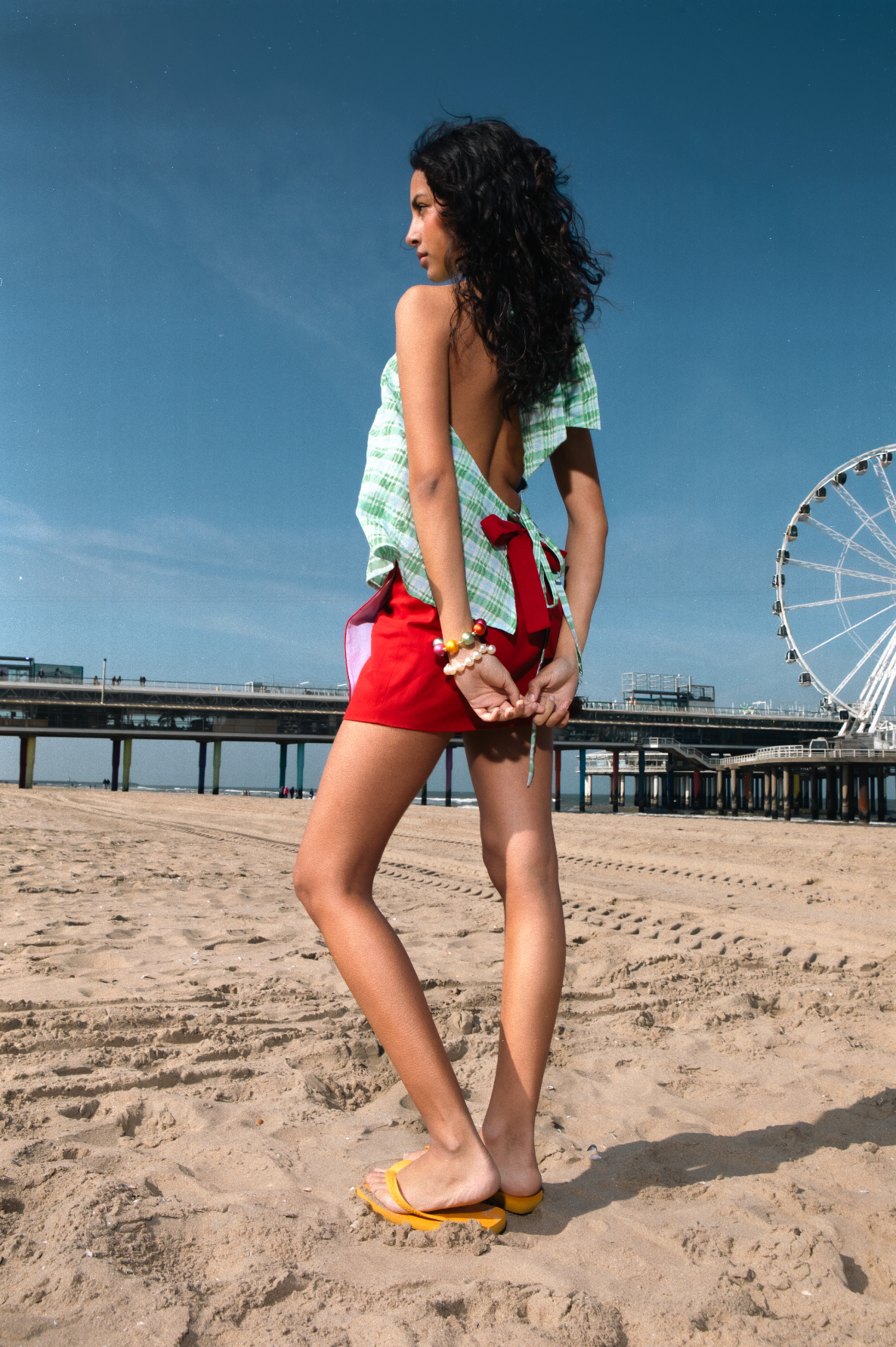 It's a wrap skirt red